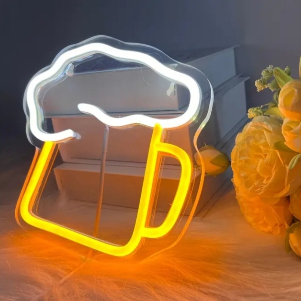 ☆LED Neon Mug 🍺 Of Beer Light w/ Dimmer Switch☆